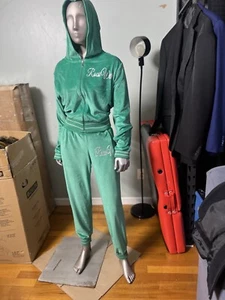 Vintage Damen Rocawear Samt Trainingsanzug Gr. L grün - Bild 1 von 9