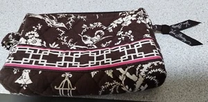 Vera Bradley Cosmetics Case Pouch with Zipper in Imperial Toile Vinyl Lining - Picture 1 of 7
