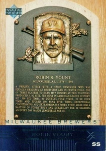 2005 UPPER DECK HALL OF FAME INSERTO TARGHETTE -ROBIN YOUNT SP-25 MILWAUKEE BREWERS - Foto 1 di 2
