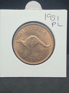 Australian 1951 pl  PENNY CH UNC - Picture 1 of 4