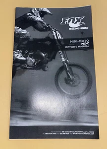 Fox Racing Shox Mini-moto Mx-c Owner’s Manual 2009 - Bild 1 von 5