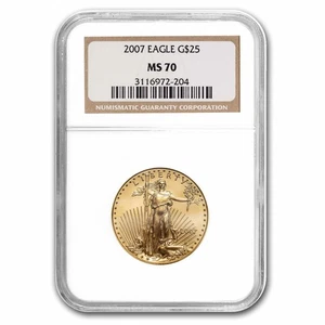2007 1/2 oz American Gold Eagle MS-70 NGC - Picture 1 of 3