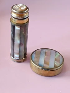 Le Kid France MOP Powder / Rouge Compact And Atomiser In Original Box /Cosmetics - Picture 1 of 20