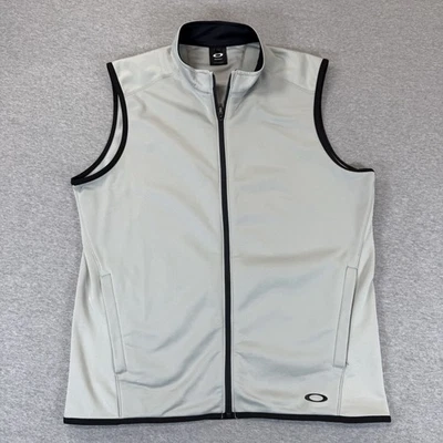 Oakley Vest Large Gray Full Zip Fleece Lined Outdoor Performance Jacket - Image 1 of 4