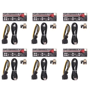 6 StüCke VER009S Plus PCI-E Riser Karte PCI Express 1X Bis 16X Adapter mit 5857 - Afbeelding 1 van 5