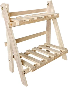 Itzcominghome kleiner Holz-Pflanzenständer Terrasse Garten klappbar Beistelltisch 30 cm UK - Bild 1 von 12