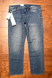 Armani Exchange $150 A|X J16 Men Straight Fit 100% Cotton Blue Jeans 36S 36X31 - Picture 1 of 8