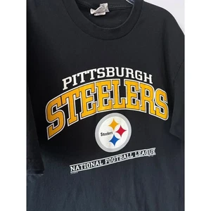 Vintage Pittsburgh Steelers NFL Football Lee Sport Black T Shirt 2XL - Picture 1 of 11