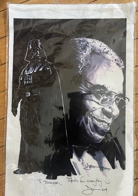 James Earl Jones (Darth Vader)  Signed Autographed W Dedication Star Wars 17”x11 - Image 1 of 2