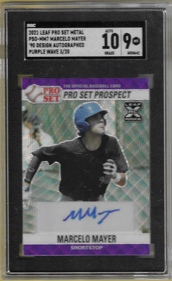 2021 Leaf Pro Set Metal Purple Wave Marcelo Mayer Auto 3/20 SGC 9/10 (CB) - Image 1 of 1