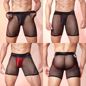 Herren Shorts Sommer Unterwäsche Strandbekleidung Panties Männer Slips Gürtel - Picture 1 of 39