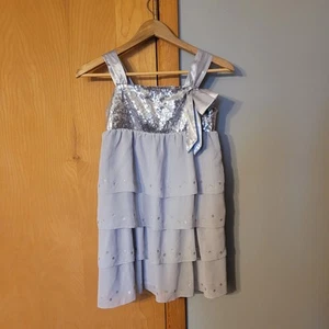 American Girl Size 10 CL MYAG SILVER SHIMMER DRESS for Girls Gown - Picture 1 of 11