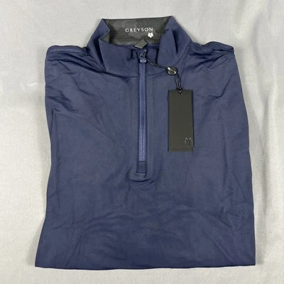 Greyson Golf Pullover Tate 1/4 Zip Small Maltese Blue Polyamide NWT MSRP $138 - Image 1 of 4