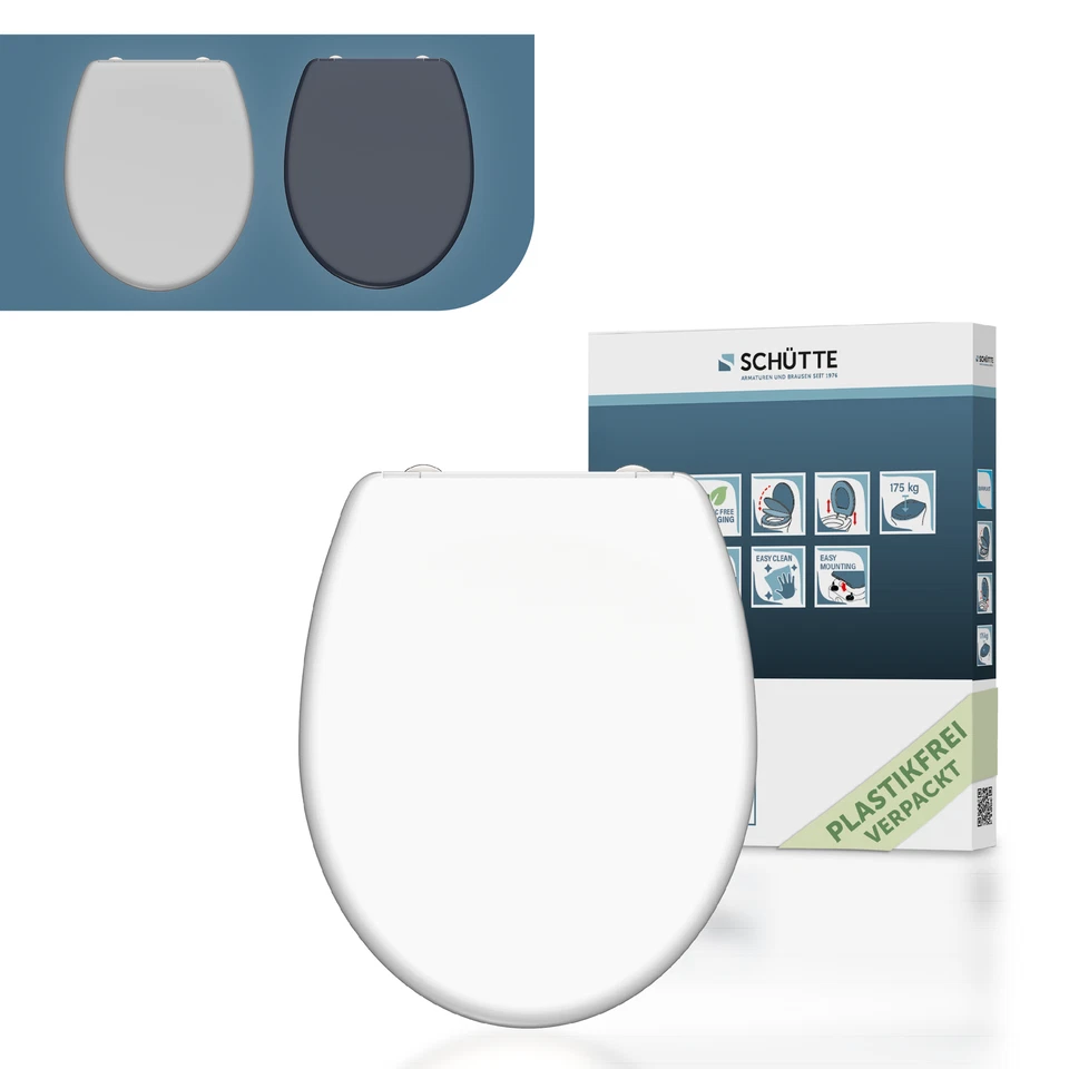 Toilettendeckel Duroplast | Absenkautomatik | Klobrille | WC-Sitz - Bild 1 von 1