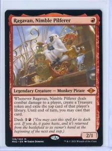 RAGAVAN, ÁGIL PILFERER Magic The Gathering Modern Horizons 2 MÍTICO RARO 138/303 Casi Nuevo-Como Nuevo - Imagen 1 de 1