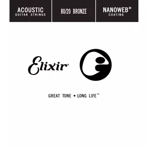 CORDE GUITARE ACOUSTIQUE 047 ELIXIR NANOWEB BRONZE 80/20 15147 - Foto 1 di 1