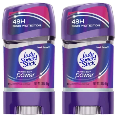 2 Pack Lady Speed Stick Wetness & Odor Protection Gel Fresh Fusion 2.3 Oz Each - Image 1 of 4