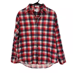Camisa vintage años 80 Le Tigre franela a cuadros manga larga abotonada para hombre mediana 15 - Imagen 1 de 7