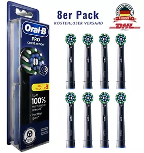 8 Stück Oral-B Pro Cross Action Aufsteckbürsten Ersatzbürstenköpfe Bürstenköpfe - Bild 1 von 9