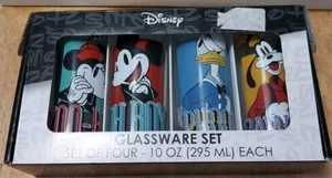 Disney Minnie Mickey Donald Goofy Juego de Cristalería Lote de 4 - 10.OZ NUEVO - Imagen 1 de 5