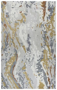 9x12 Rizzy Rugs Gray Abstract Wavy Inkblot Area Rug MO575A - Aprx 9' x 12' - Picture 1 of 3