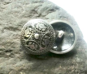 Metallknopf altsilber  Blume 15 mm 19 mm rund SECO Nähen Stricken Trachten - Bild 1 von 1