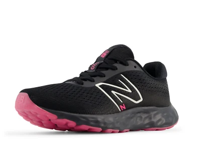 Zapato para correr New Balance 520 V8 para mujer, negro/alto rosa/fantasma, talla 5 EE. UU. Foto 1 de 4