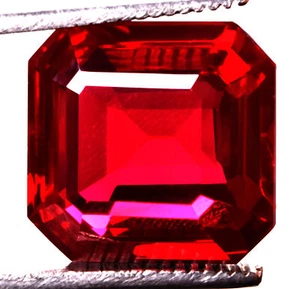 41.1 Cts. Natural Mozambique Red Ruby Emerald Shape Certified Gemstone - Picture 1 of 4