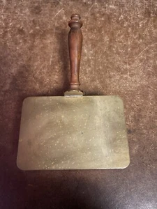 VINTAGE PARK SHERMAN BRASS Ash Tray WOODEN HANDLE Silent Butler - Picture 1 of 8