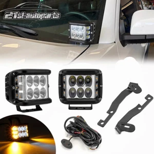 Kit de cables de montaje de zanja de luz estroboscópica lateral ámbar 60W 4" para Toyota Tacoma 2016-2023 - Imagen 1 de 9