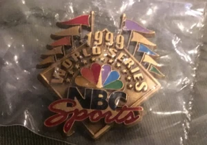 World Series 1999 Baseball NBC Sports Press Media Pin Beautiful - Picture 1 of 3
