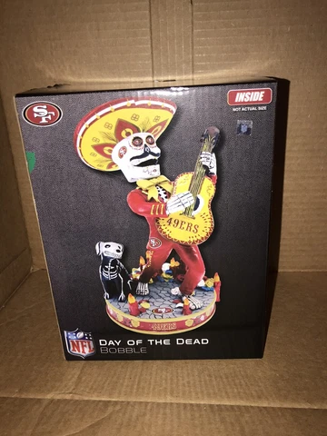 San Francisco 49ers Day of the Dead Sugar Skull  Bobblehead Dia De Los Muertos Cover