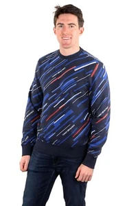 Tommy Hilfiger Men's Wear Out Essential Logo Fleece Pullover Navy - Picture 1 of 4