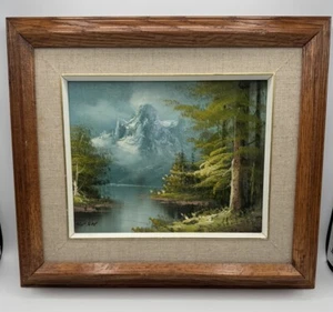 H.Wilson Signed Landscape Oil Painting on Canvas Professionally Framed 13”x15” - Bild 1 von 7