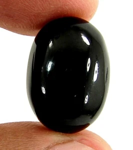 14.70 Ct Natural Black Onyx Loose Gemstone Cabochon Wire Wrapping Stone - 2259 - Picture 1 of 2
