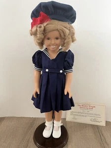 Muñeca de vestir Danbury Mint Shirley Temple 17" vinilo con COR 1995 - Imagen 1 de 7