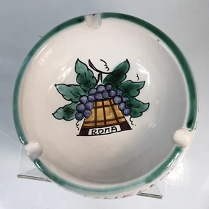 Vintage Il Tinello Restaurant Ashtray V Porta Pinciana 16/b Pottery Roma Italy - Picture 1 of 7