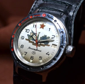 Vintage Wristwatch VOSTOK AMPHIBIAN KOMANDIRSKIE Soviet Military Watch Serviced - Picture 1 of 11