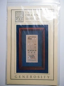 The Drawn Thread GENEROSITY Cross Stitch SAMPLER Pattern Chart W/BUTTONS - Bild 1 von 4