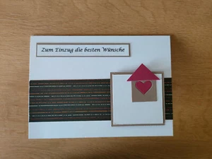 Glückwunschkarte Umzug, Einzug, Einweihung, Klappkarte, Handarbeit - Bild 1 von 2