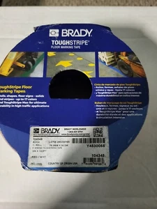 Brady Toughstripe Floor Marking Safety Tape, Red/white Striped, 3" ×  100ft,... - Picture 1 of 7