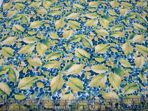 Tela de algodón de 3 yardas - Maywood Studio rejuvenecimiento verde azulado hojas empaquetadas Wte - Imagen 1 de 1