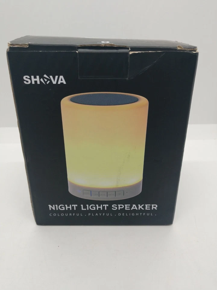 SHAVA Night Light Bluetooth Speaker Portable Wireless Touch control - Image 1 of 4