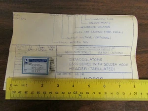 Natel Electronics Demodulator D509C-400-26S Milspec Solder Hook New - Picture 1 of 3