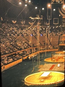 Police Circus St Louis Flying Trapeze Grandstands 1954 35mm Slide Vtg - Picture 1 of 2