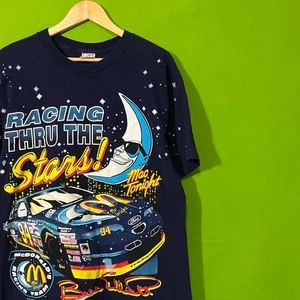 Large Vintage 1997 McDonalds Racing Team Mac Tonight Bill Elliott T-Shirt - Bild 1 von 7