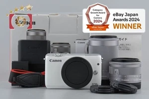 Canon EOS M10 Blanco 18.0 MP Cámara Digital Sin Espejo 15-45 55-200 Lentes... - Imagen 1 de 18