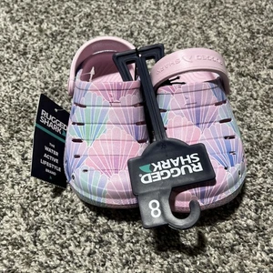 Rugged Shark Little Kid Girl Clog Size 8 MultiColor Slingback Slip-On Mermaid - Picture 1 of 6