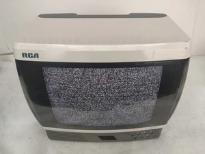 Televisión retro RCA E0953KH ColorTrak SpaceSaver vintage CRT blanca gris - Imagen 1 de 14