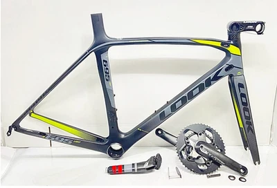 Juego de cuadro de bicicleta de carretera de carbono ligero Look 695 2015 talla S negro peso 1840 g raro Foto 1 de 4